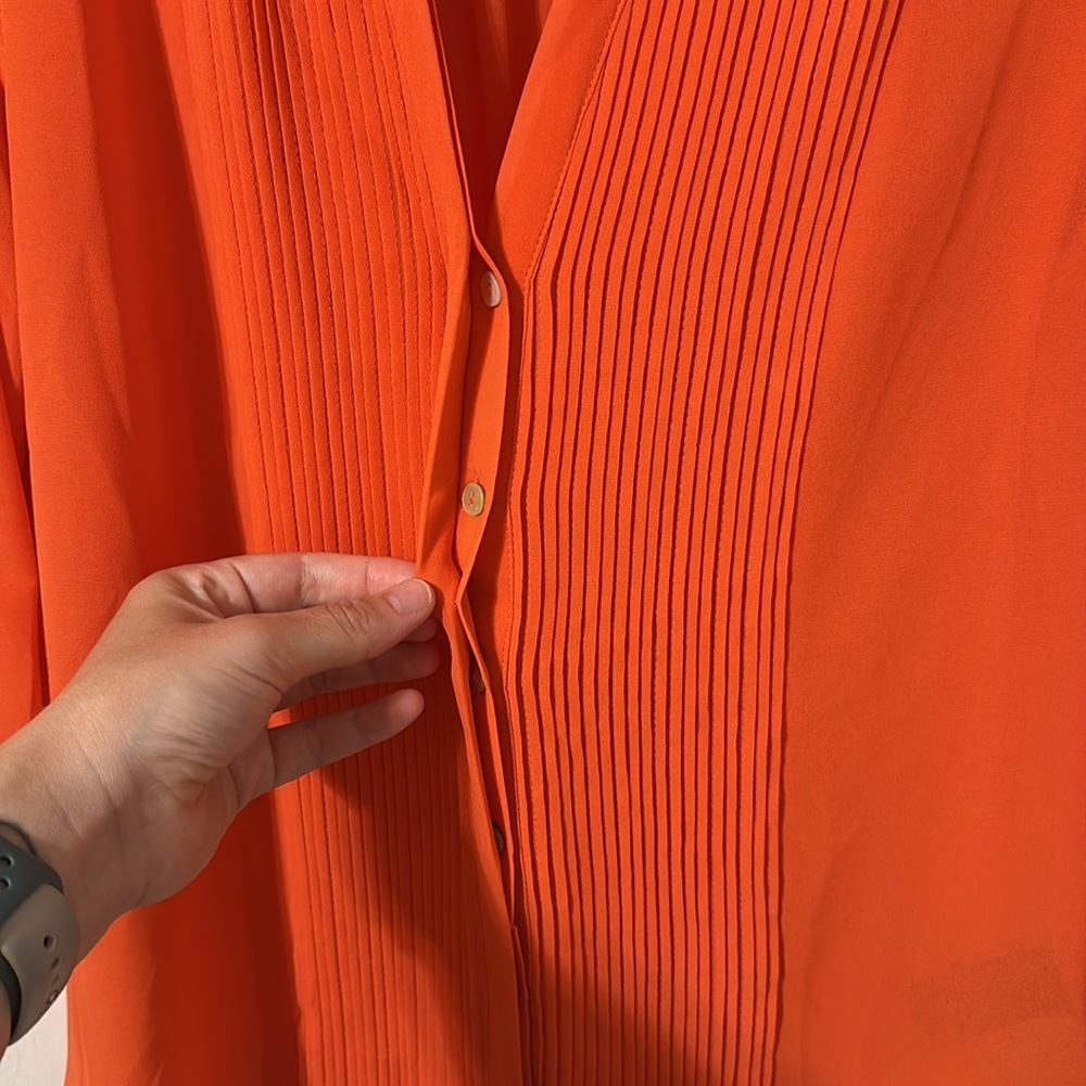 H&M sheer orange blouse - Picture 5 of 6